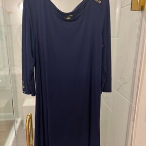 Lilly Pulitzer Navy Blue Dress with Gold Accents